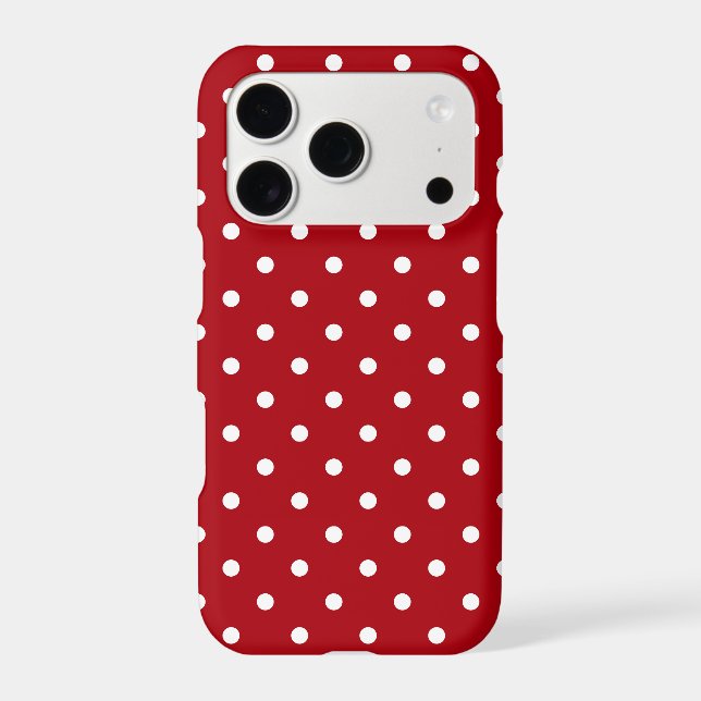 Deep Red Polka Dots Modern (Back)