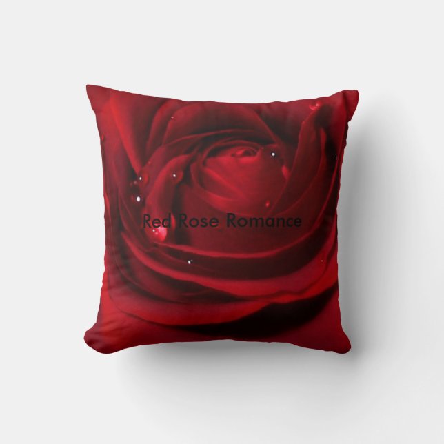 Deep Red Rose Cushion (Front)