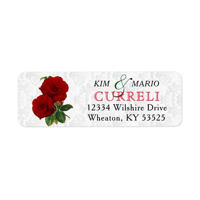 Deep Red Rose Floral Wedding (Front)