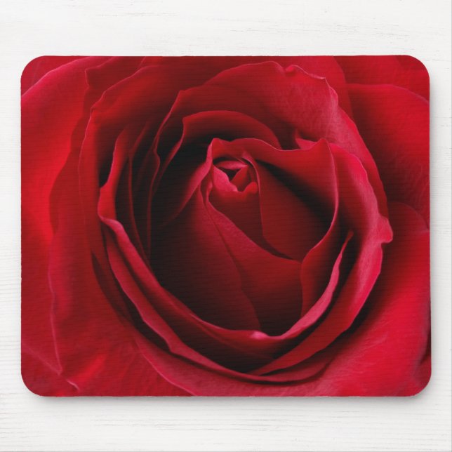 deep red rose mouse mat (Front)