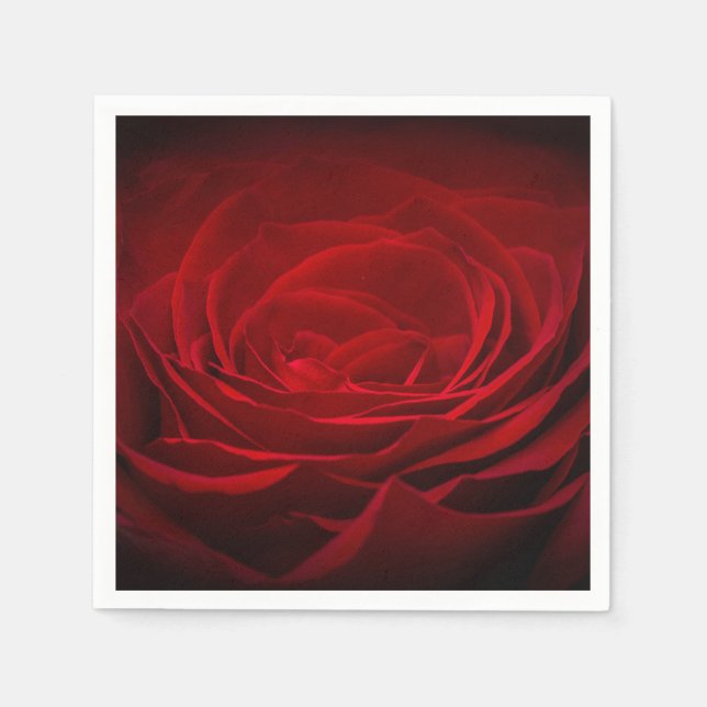 Deep Red Rose Napkin (Front)