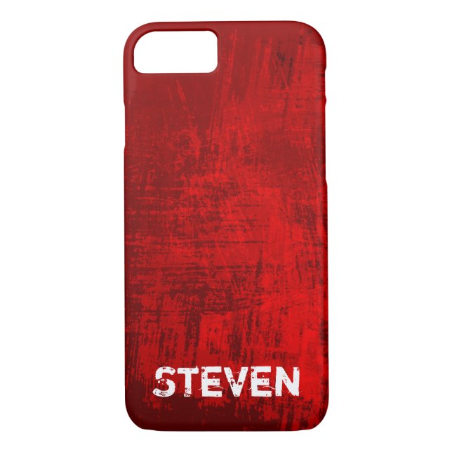 Deep Red Rustic Texture Abstract Background Case-Mate iPhone Case (Back)