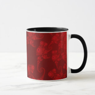 Deep Red Seahorse Herd Mug
