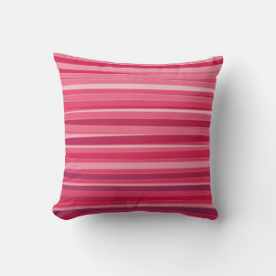 Deep red Striped Abstract acrylic painting Cushion