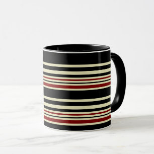 Deep Red Striped Mug — Warmth Meets Elegance