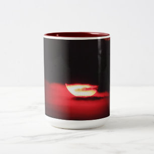 Deep Red Sun in the Clouds 15 oz Large Coffee Mug