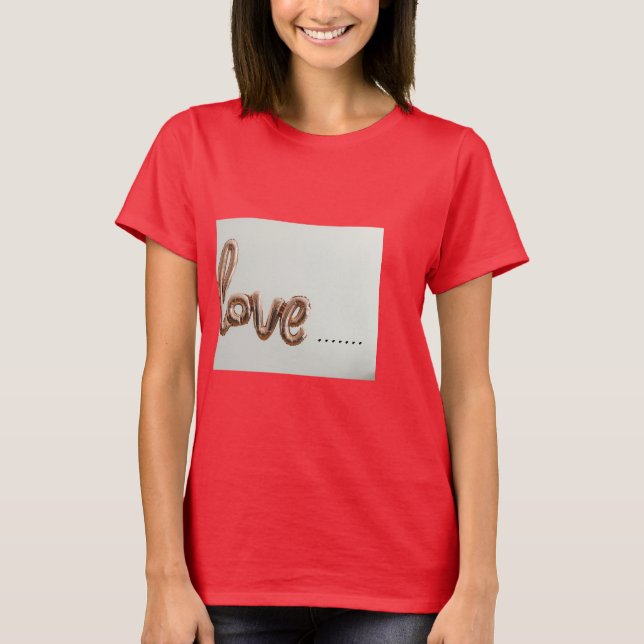Deep Red Women's Basic Valentine's T-shirt (Front)