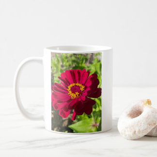 Deep Red Zinnia Flower  Coffee Mug