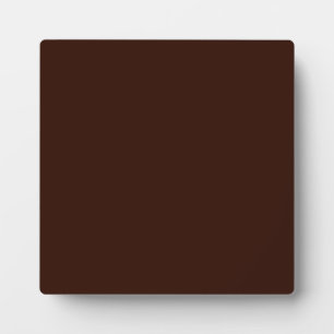 Deep Rich Brown colour background Customisable Plaque