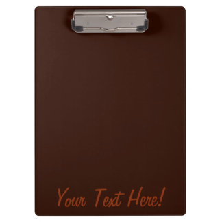 Deep Rich Brown colour decor Customisable Clipboard