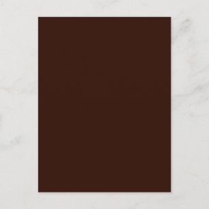 Deep Rich Brown colour decor Customisable Postcard