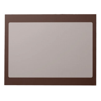 Deep Rich Brown Decor Customizable Notepad