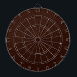 Deep Rich Brown Solid Colour Dartboard<br><div class="desc">This custom stylish product in rich deep chocolate brown colour background for yourself or as a gift sure to make an impression in all occasions. Click on the "Customise it!" button or link to reveal tools to customise this product if you wish using a text editor and an image loader....</div>