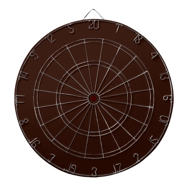 Deep Rich Brown Solid Colour Dartboard (Front)