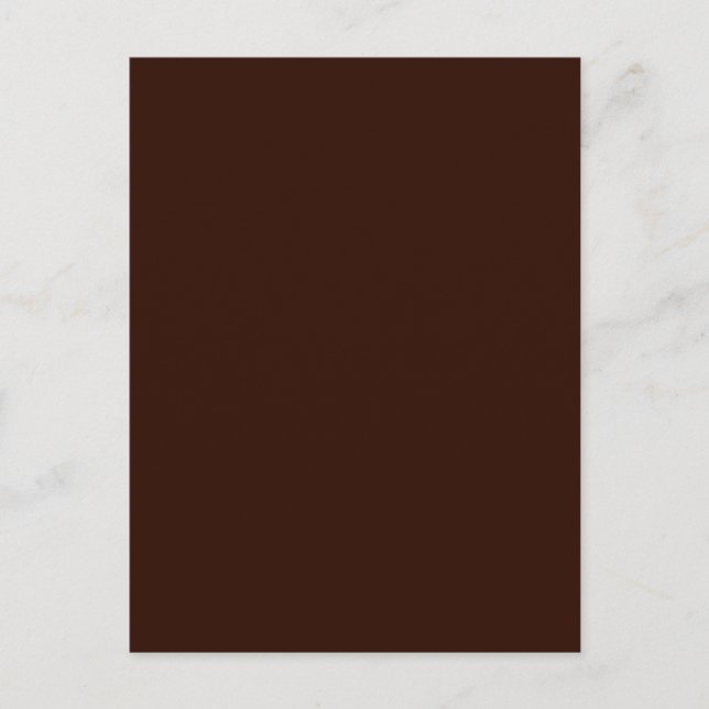 Deep Rich Brown Solid Colour Postcard (Front)