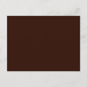 Deep Rich Brown Solid Colour Postcard