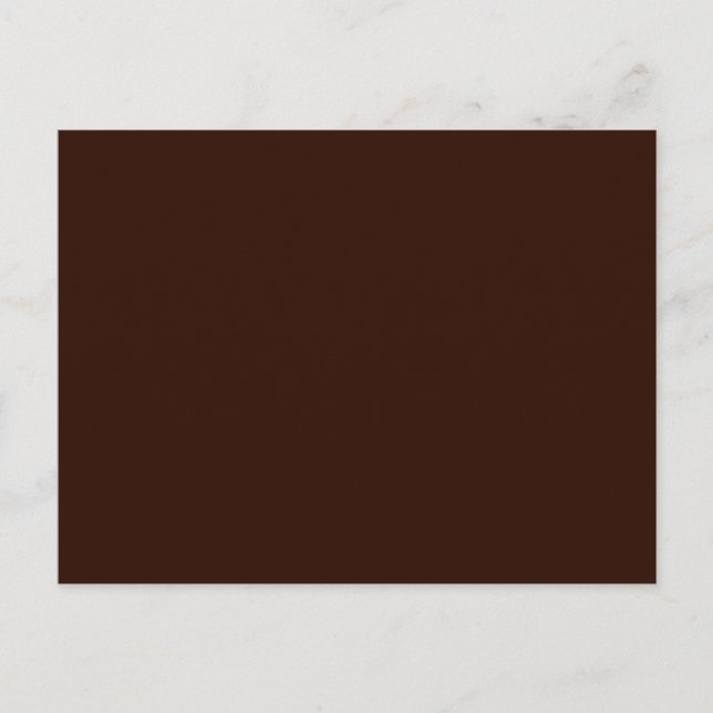 Deep Rich Brown Solid Colour Postcard (Front)