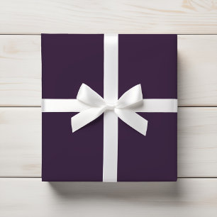 Deep Rich Plum Purple Solid Colour Wrapping Paper