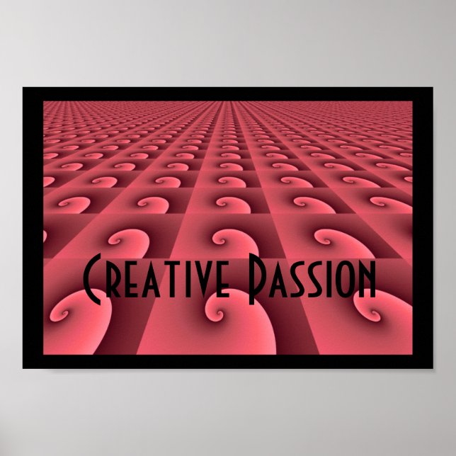 Deep Rose Pattern Design - Creative Passion Poster (Front)