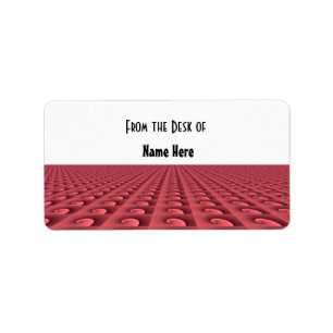 Deep Rose Patterned Name Label