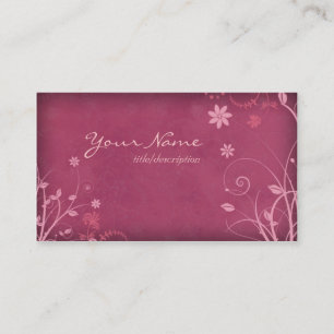 Deep Rose Pink Profile Business Card Template