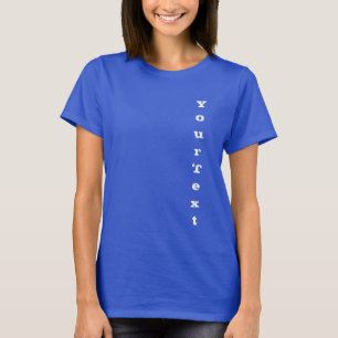 Deep Royal Blue Distressed Text Modern Elegant T-Shirt