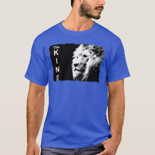 Deep Royal Blue Modern Pop Art Lion Head Elegant T-Shirt