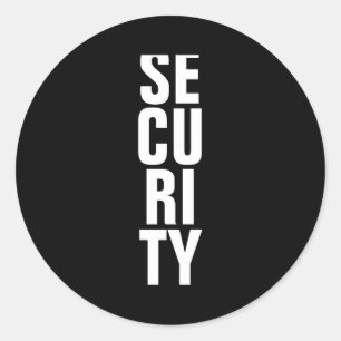 Deep Royal Blue Template Womens Security  Classic Round Sticker