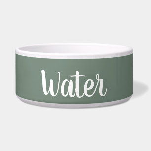 Deep Sage Green Pet Water Bowl