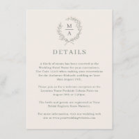 Deep Sage Simple Elegant Monogram Details
