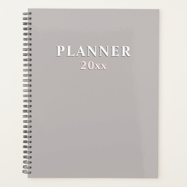 Deep sand | solid beige  planner (Front)