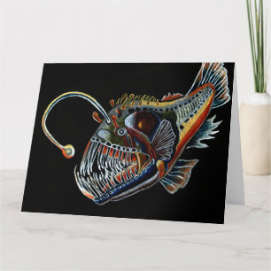 Deep Sea Angler Fish all occations greeting card
