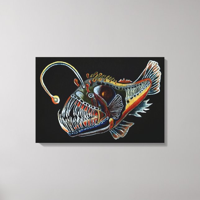 Deep Sea Angler Fish canvas print (Front)