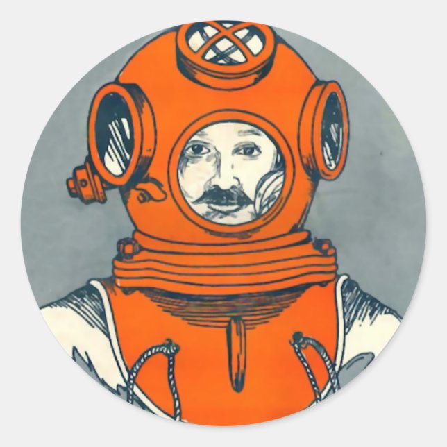 Deep Sea Diver 2 Classic Round Sticker (Front)