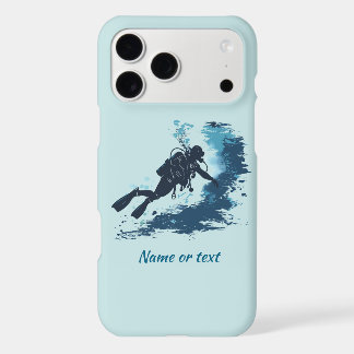 Deep Sea Diver Diving Underwater Custom Name text