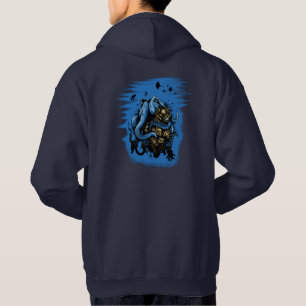 Deep Sea Diver Octopus Attack Nautical Ocean Hoodie