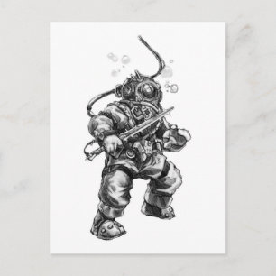 Deep Sea Diver Postcard