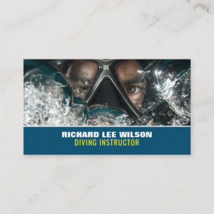 Deep Sea Diver, Scuba Diving Instructor Business Card