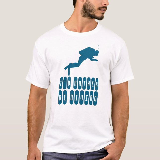 Deep Sea Diving Scuba Diver T-Shirt (Front)