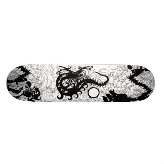 Deep Sea Dragon Silhouette Skateboard