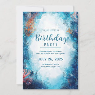 Deep Sea Dreams Birthday Invitation