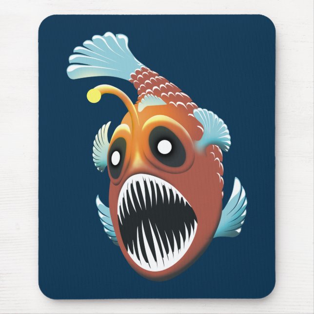 Deep Sea Fish Mouse Mat (Front)