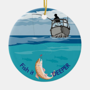 Deep Sea Fishing Ceramic Tree Decoration
