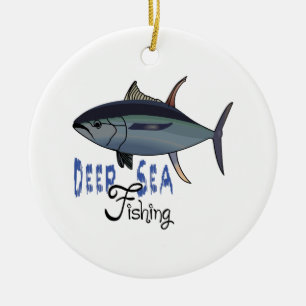 DEEP SEA FISHING CERAMIC TREE DECORATION