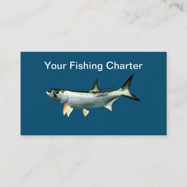 Deep Sea Fishing Charter Business Card (Front)