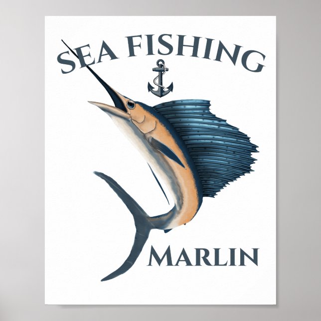 Deep Sea Fishing Marlin Poster (Front)