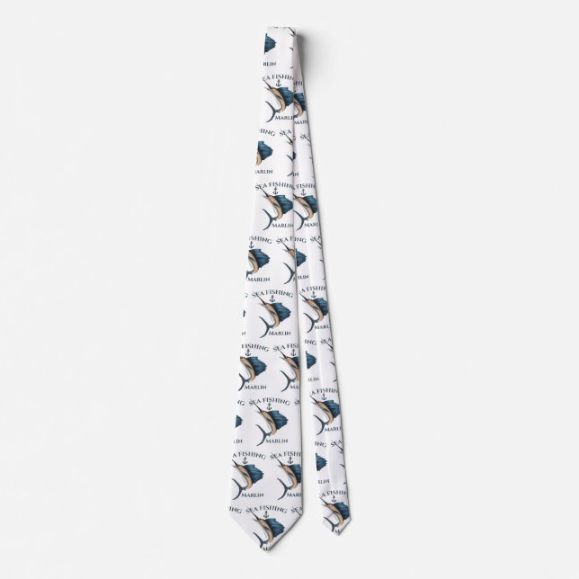Deep Sea Fishing Marlin Tie (Front)