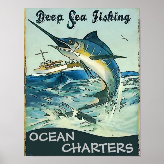 Deep Sea Fishing Poster (Front)