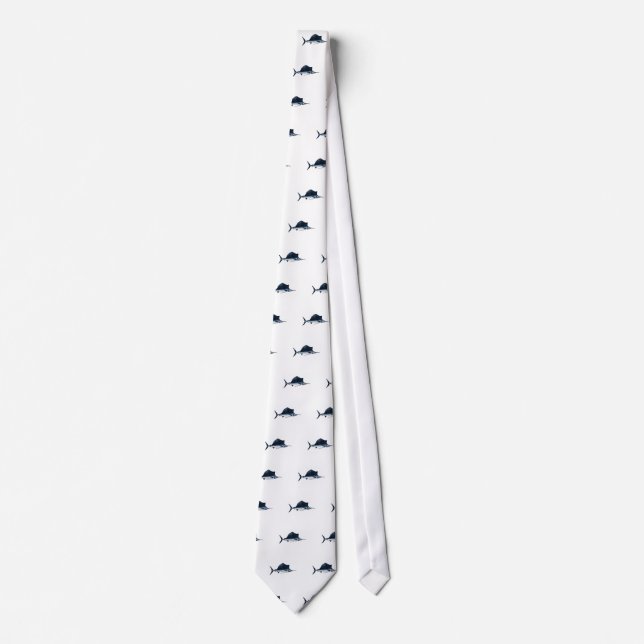Deep Sea Fishing - Sailfish Logo Tie (Front)