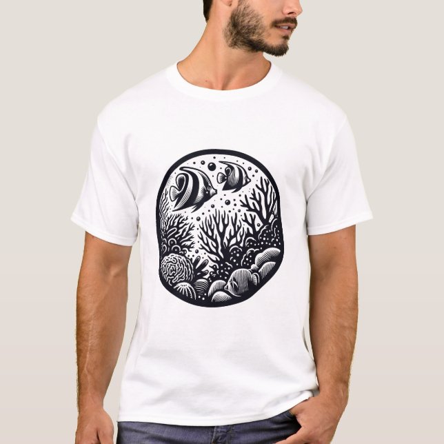 Deep Sea Fishing. T-Shirt (Front)